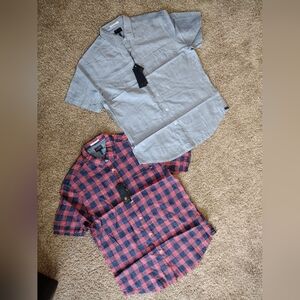 Good Man Brand Short Sleeve Button Down Shirts Duo NWT